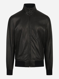 Bomber Jeff in pelle nero
