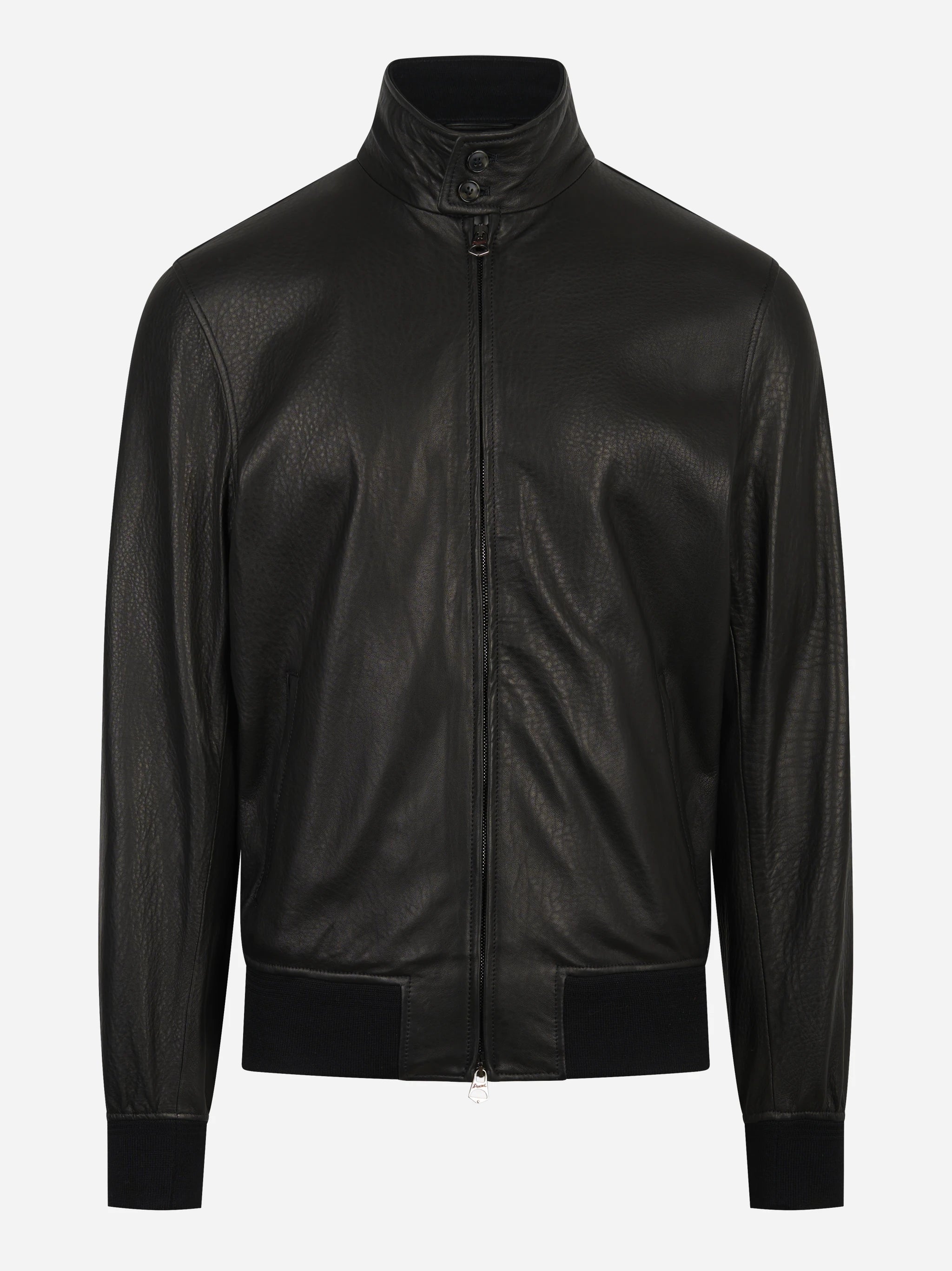 Bomber Jeff in pelle nero