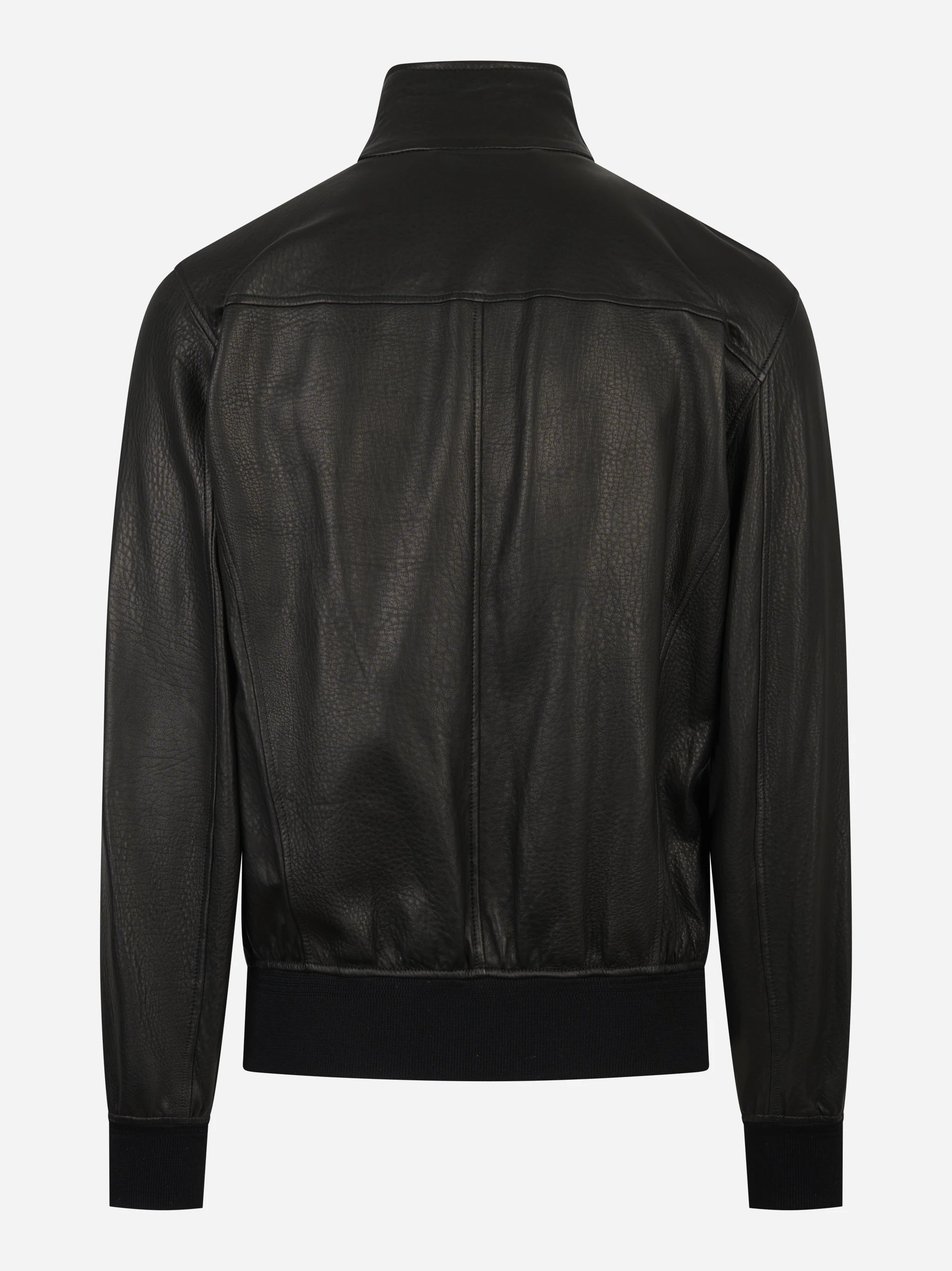 Bomber Jeff in pelle nero