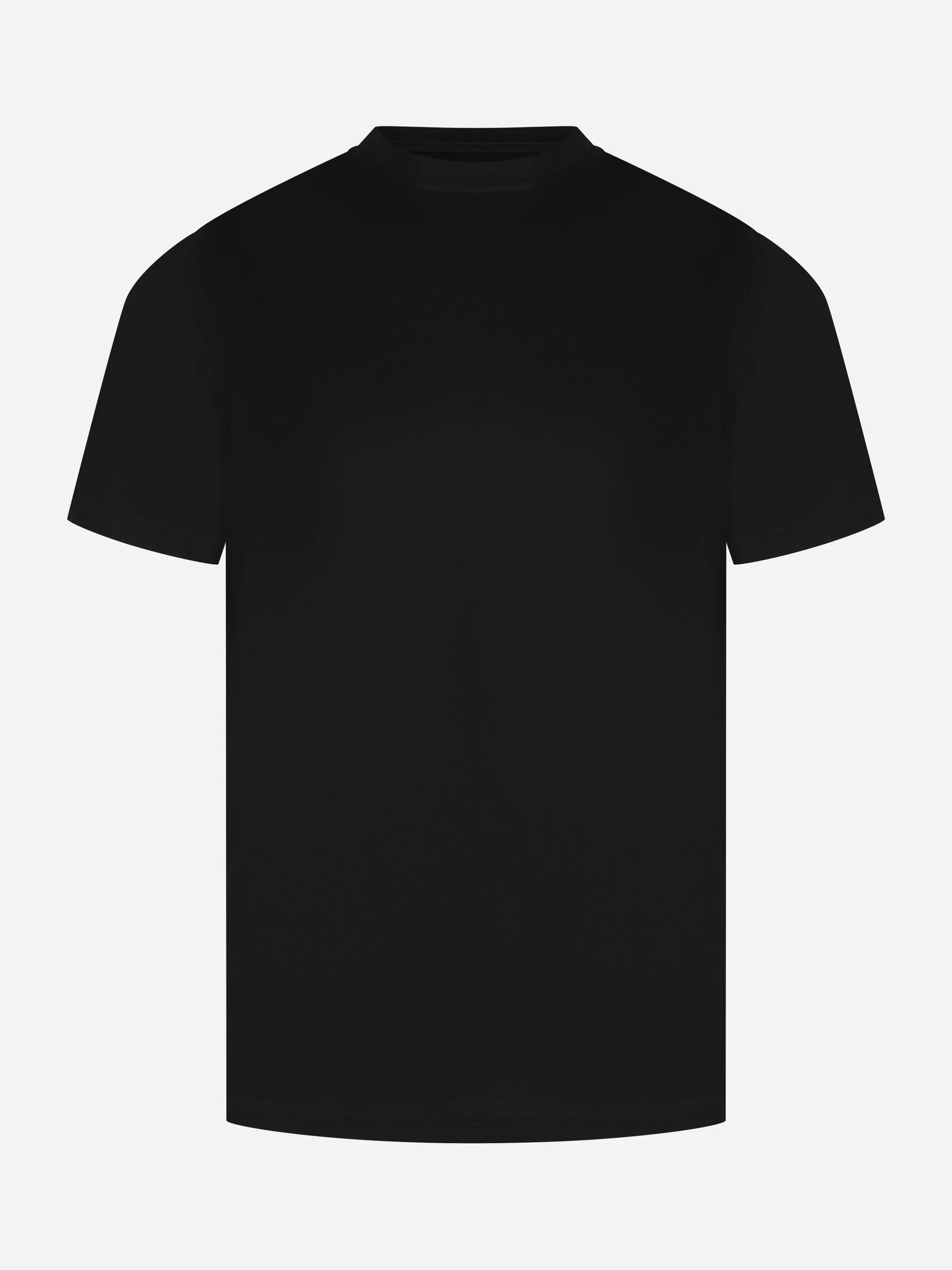 T-shirt manica corta in cotone nero