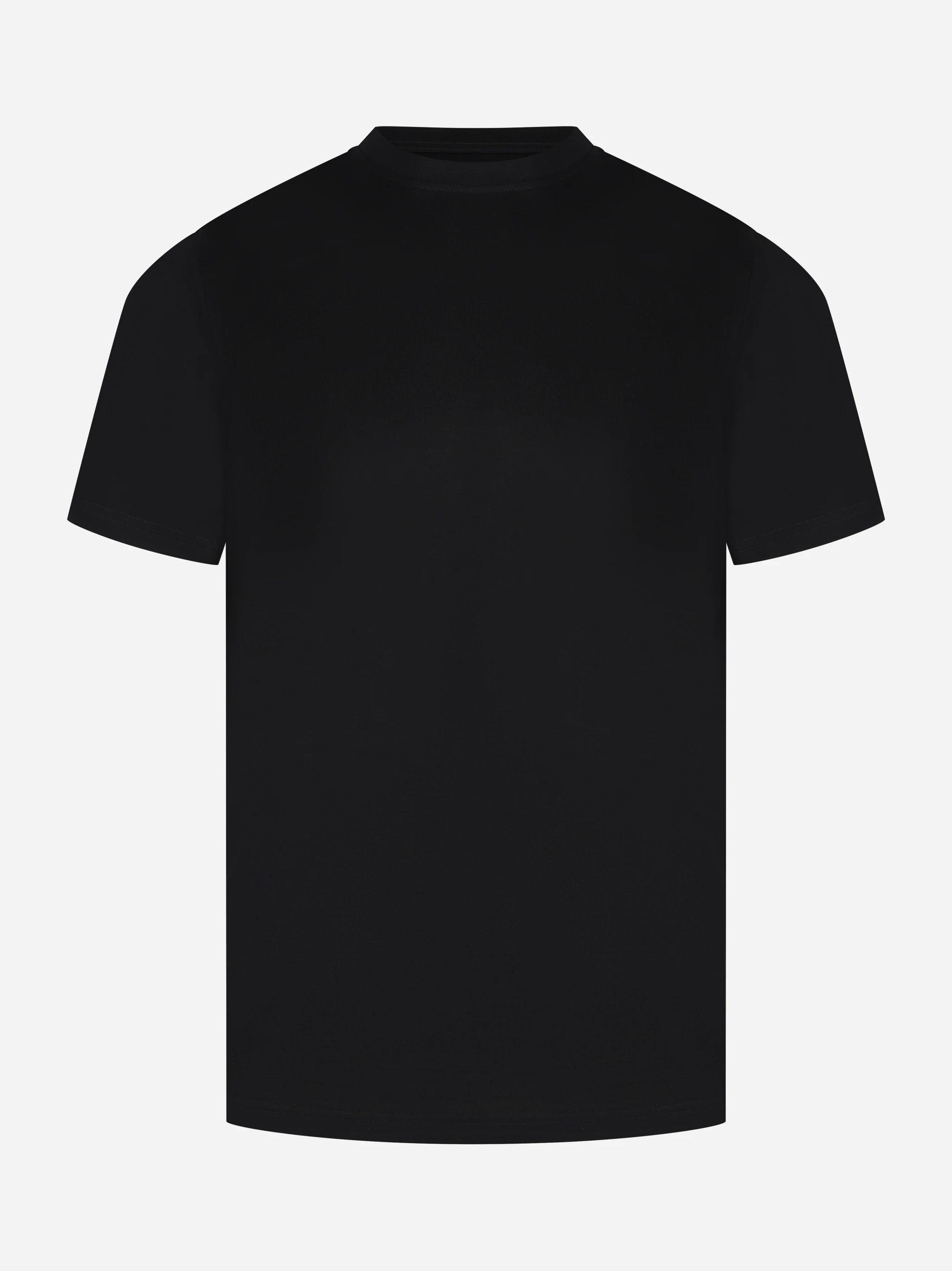 T-shirt manica corta in cotone nero