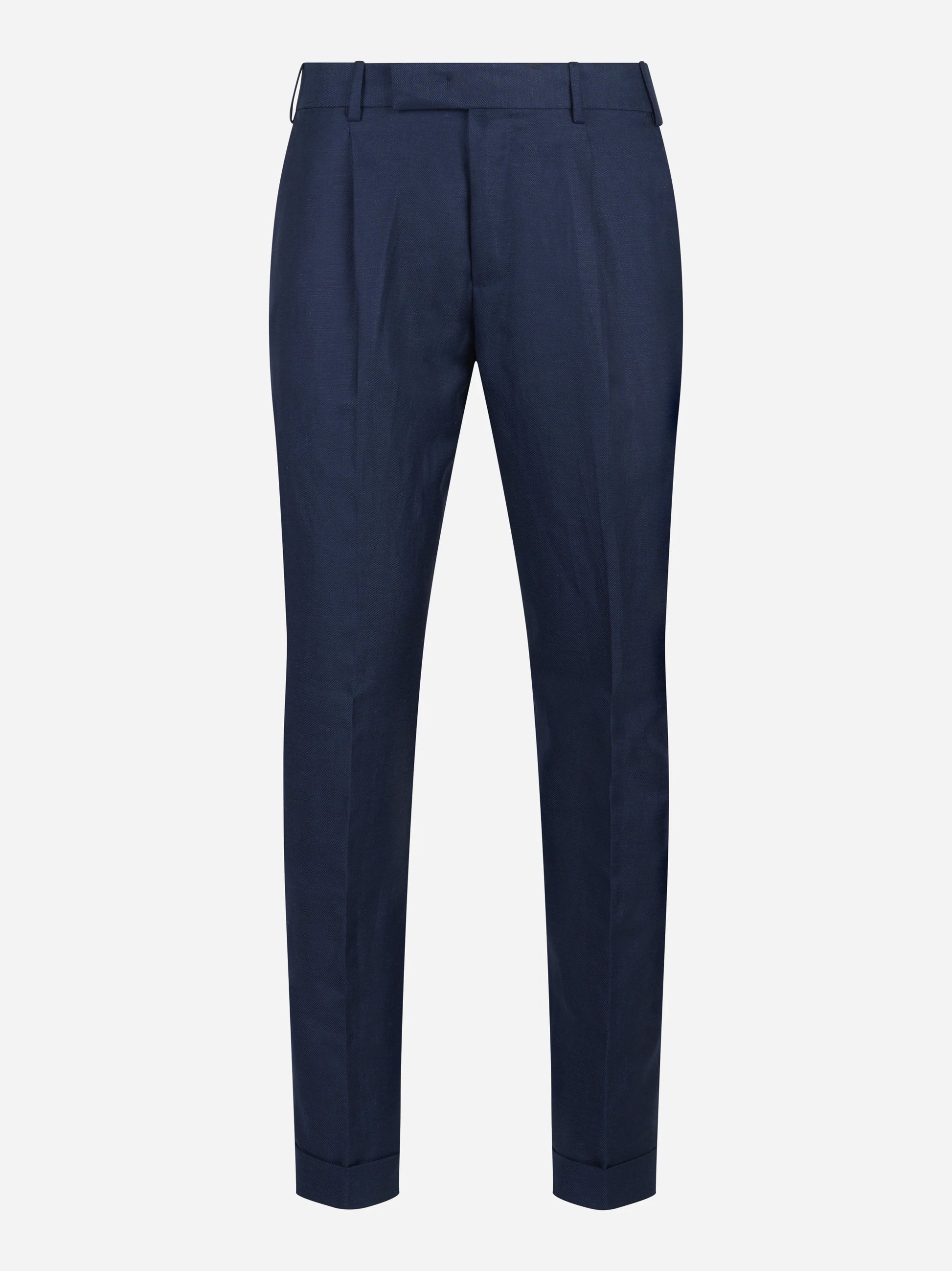 Pantalone Rebel in lana e lino blu