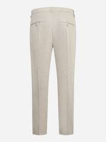 Pantalone Nima loose fit in cotone stretch beige
