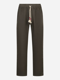 Pantalone Calais in lino marrone
