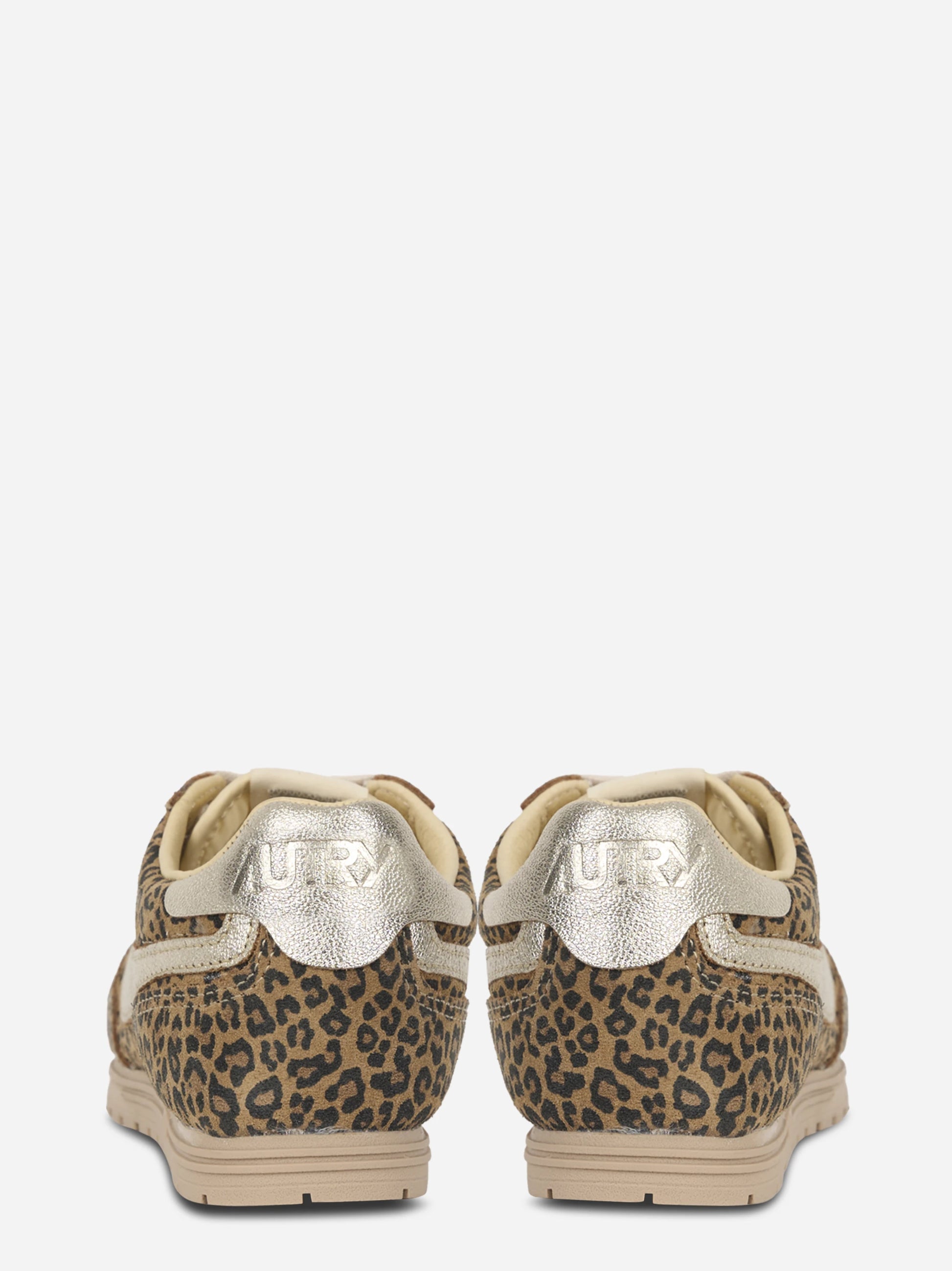 SNEAKERS WINDSPIN IN SUEDE E PELLE LEOPARD E PLATINO