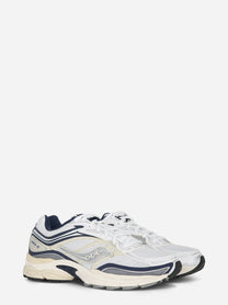 Sneakers Omni Pro Grid bianche con dettagli blu navy