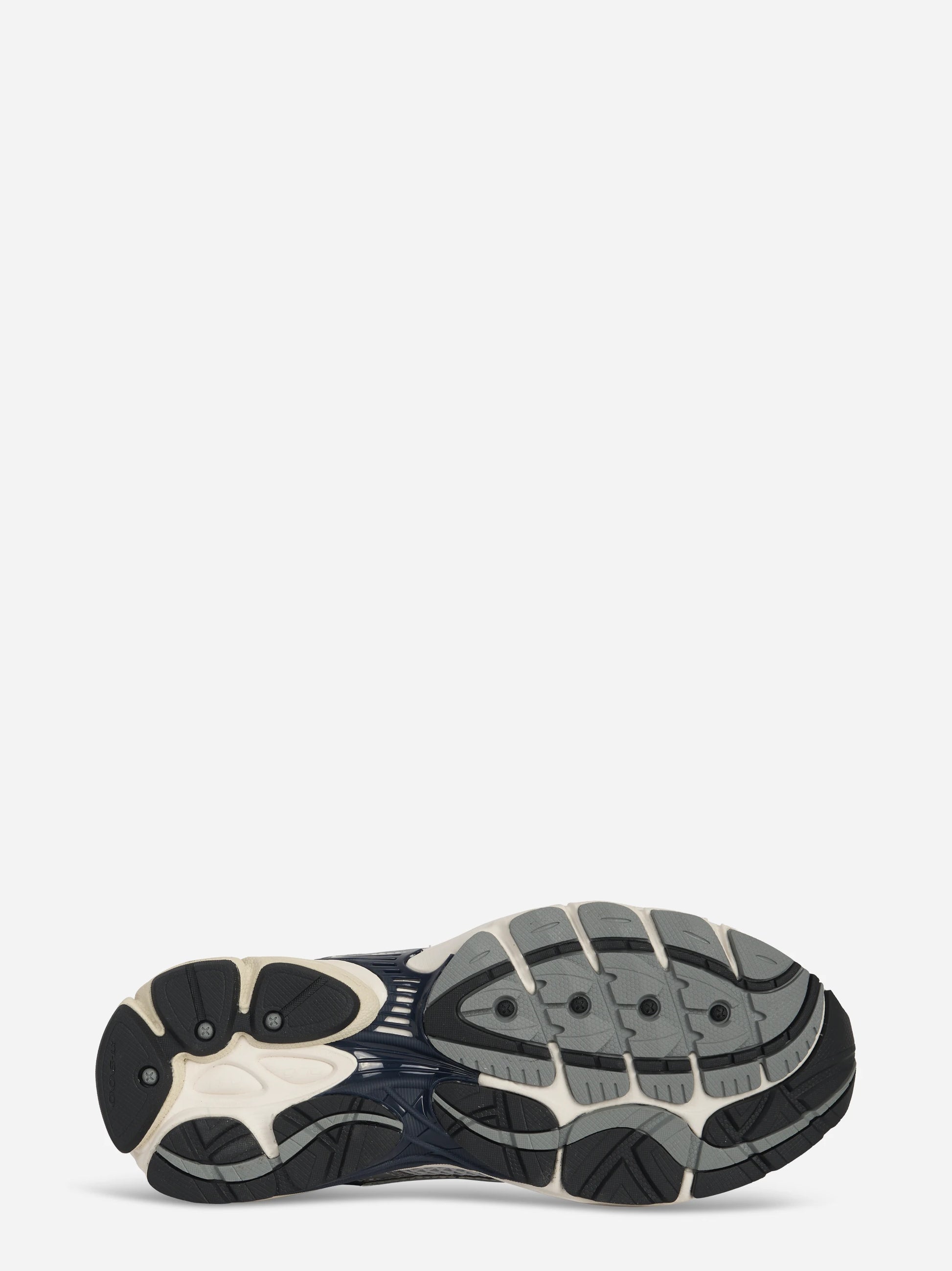Sneakers Omni Pro Grid bianche con dettagli blu navy
