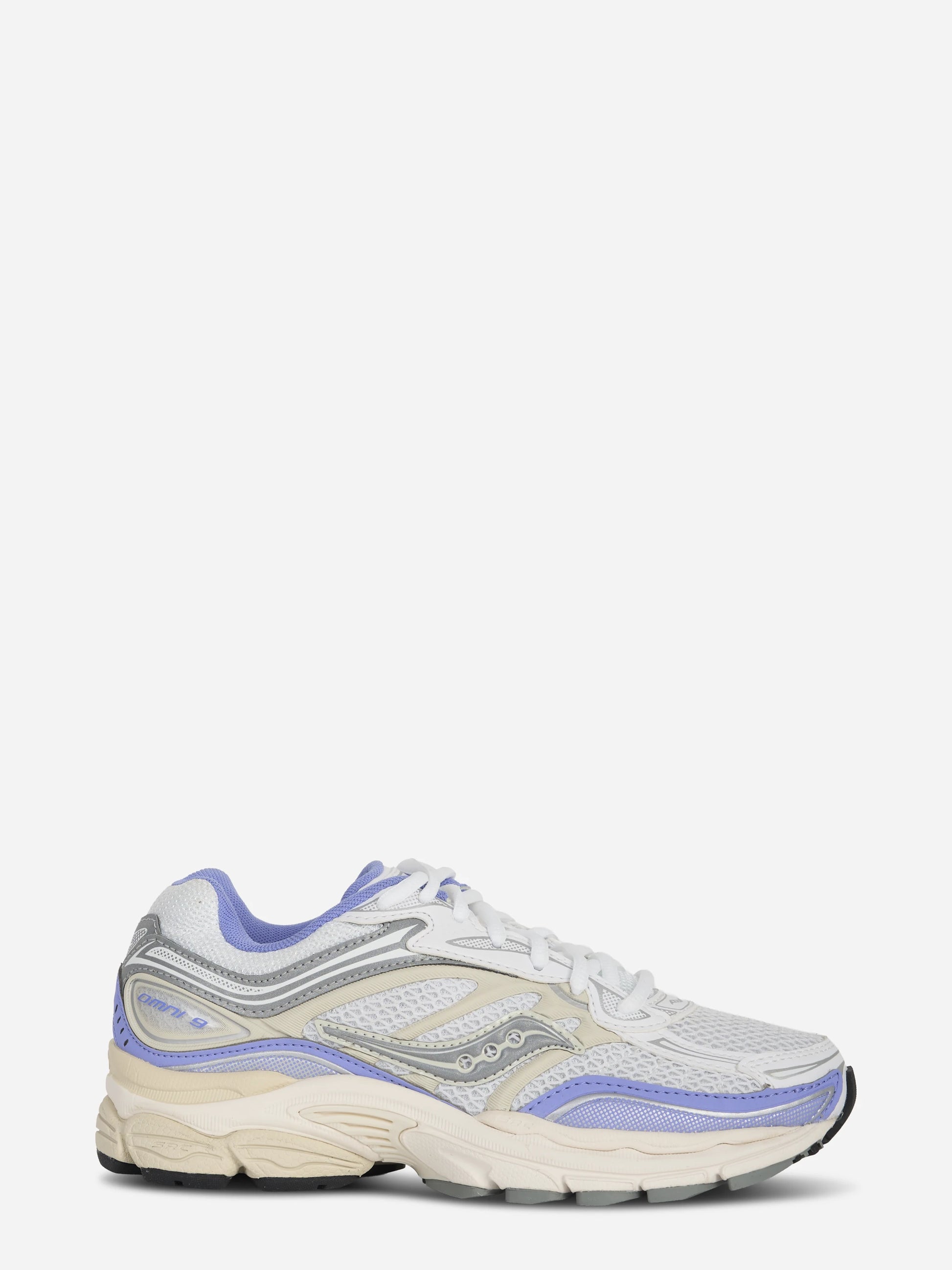 Sneakers Omni Pro Grid bianche con dettagli lilla