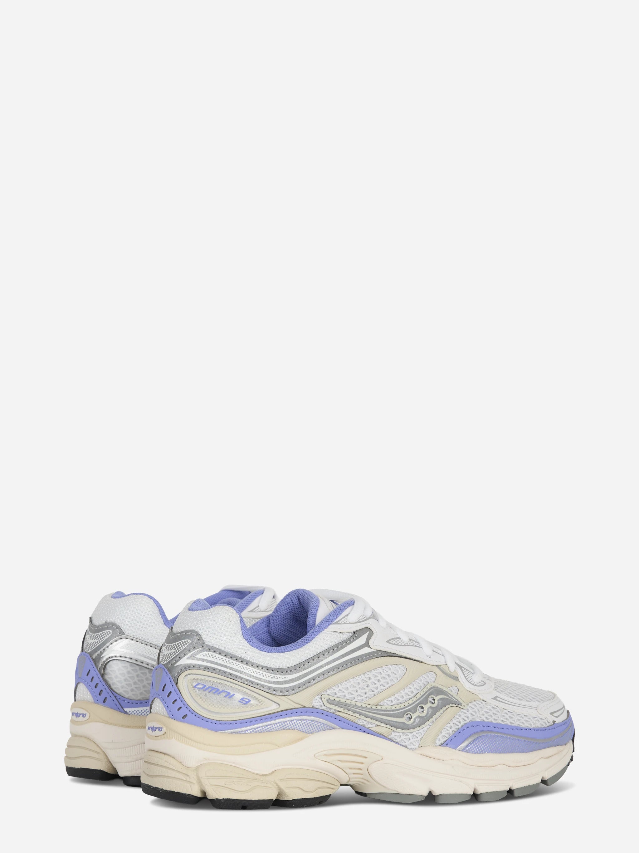 Sneakers Omni Pro Grid bianche con dettagli lilla