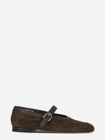Ballerina marrone in suede