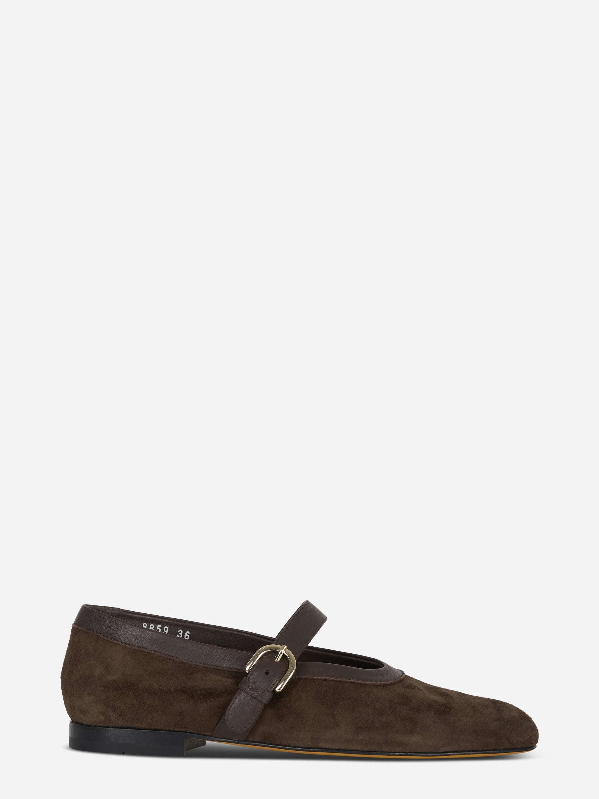 Ballerina marrone in suede