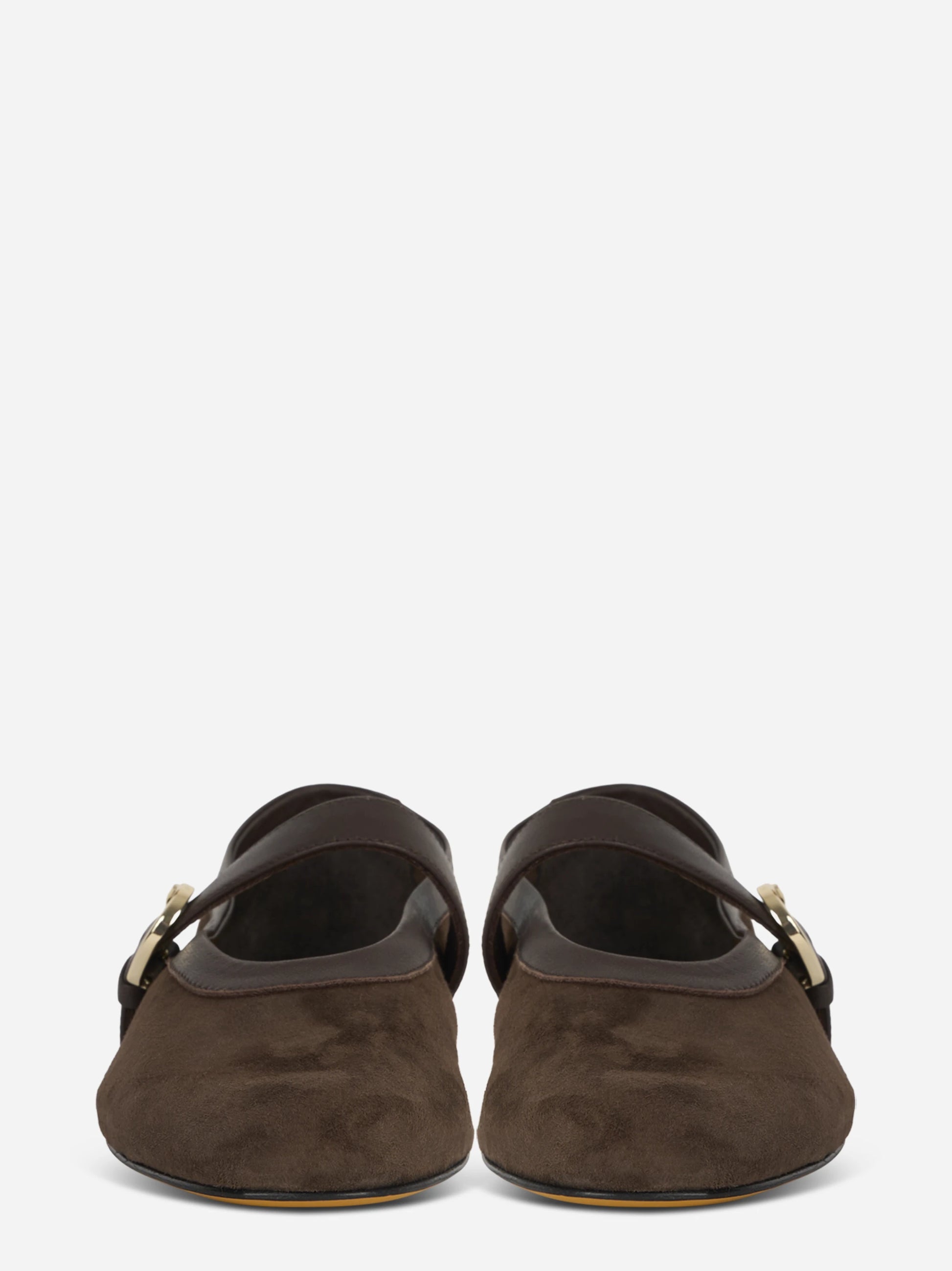 Ballerina marrone in suede