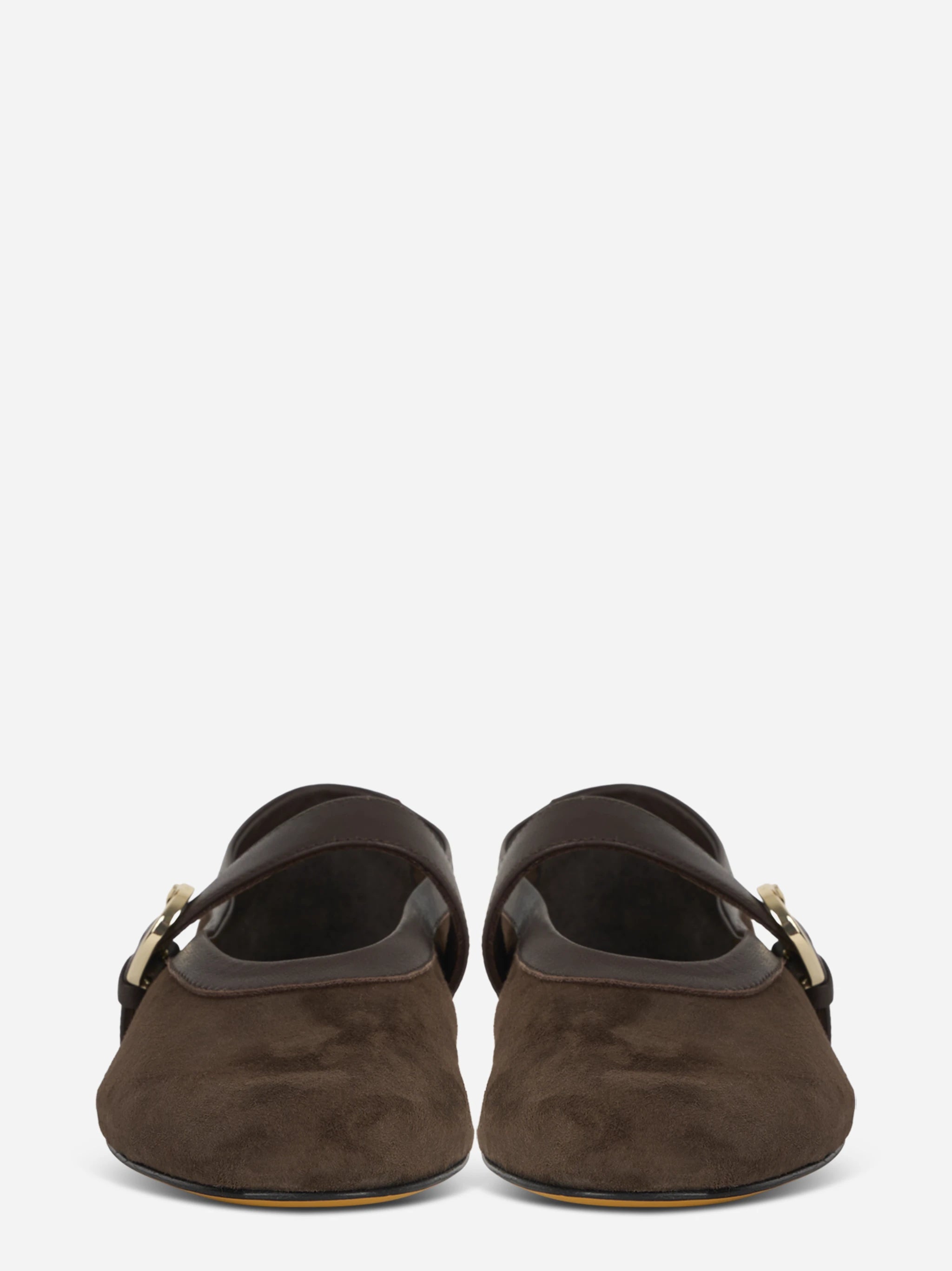 Ballerina marrone in suede