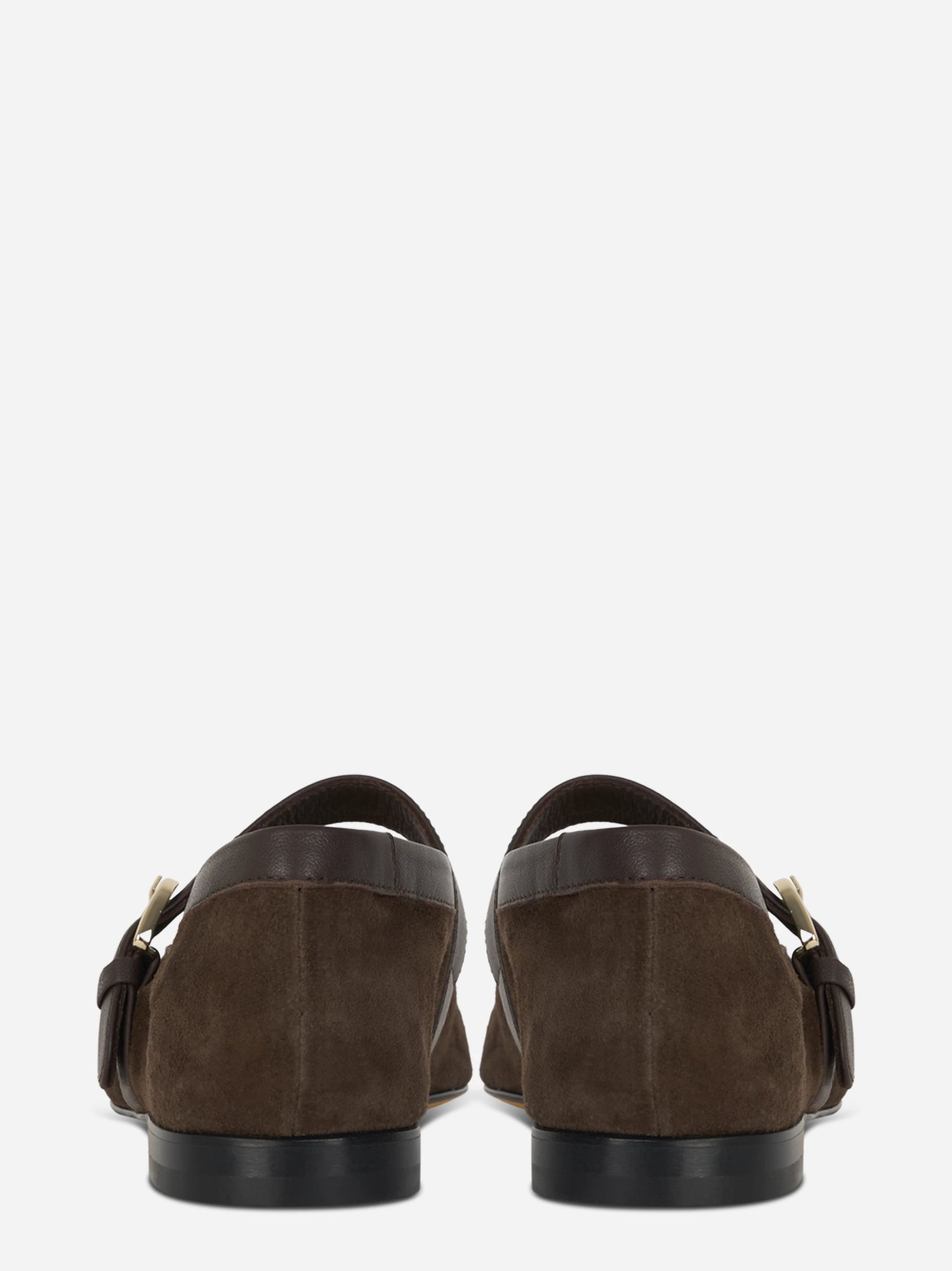 Ballerina marrone in suede