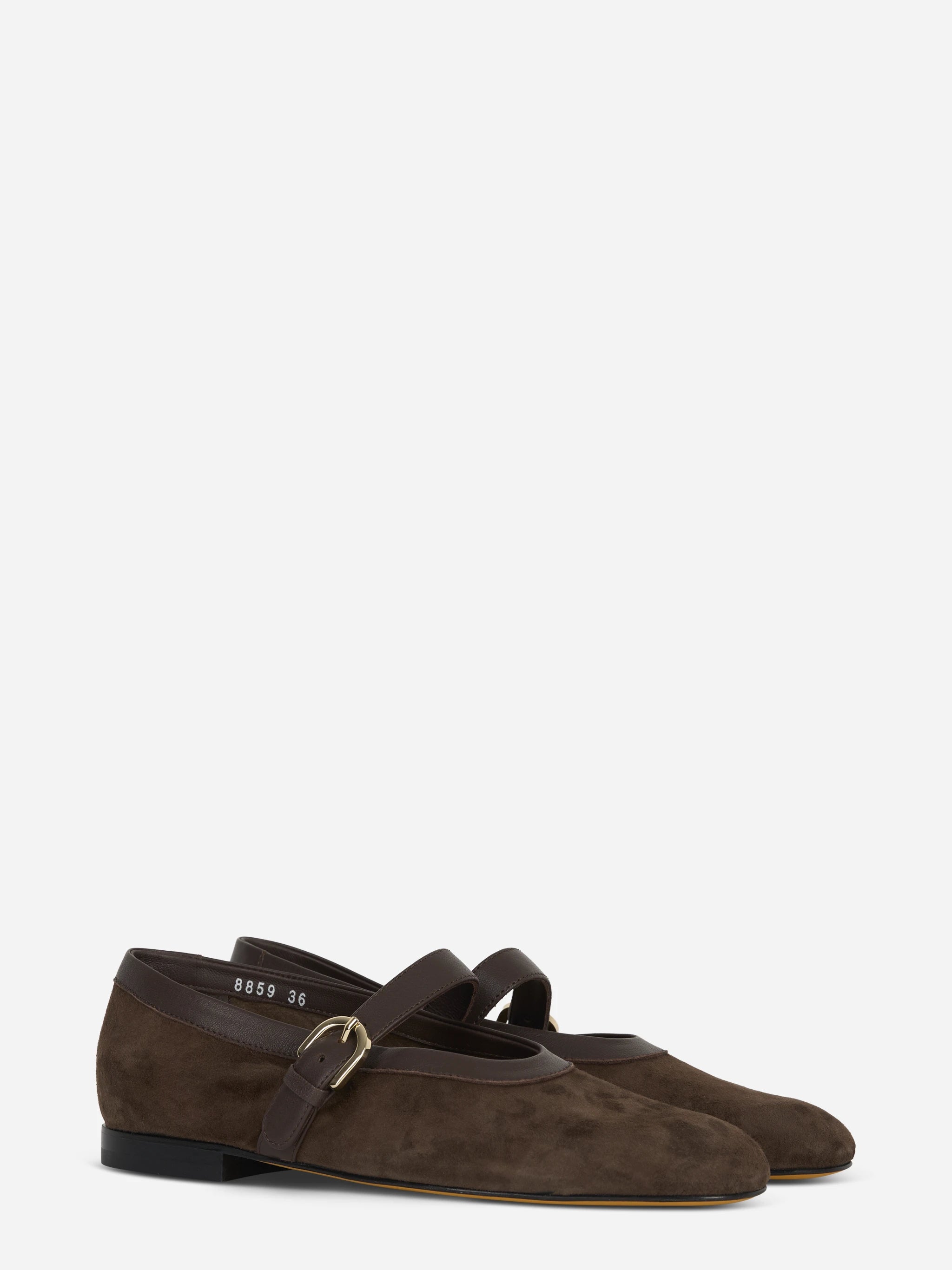 Ballerina marrone in suede