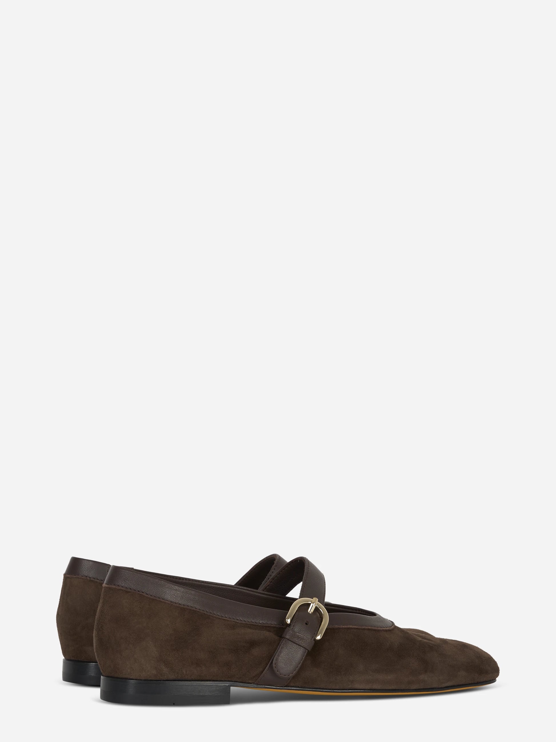Ballerina marrone in suede