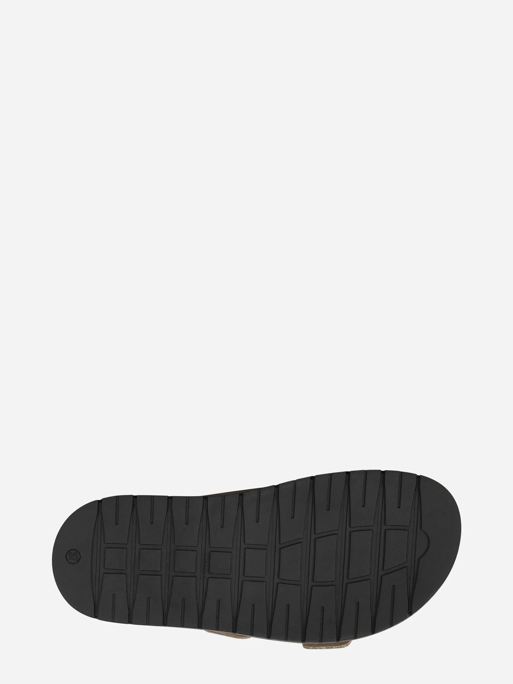 Sandalo flat beige in suede