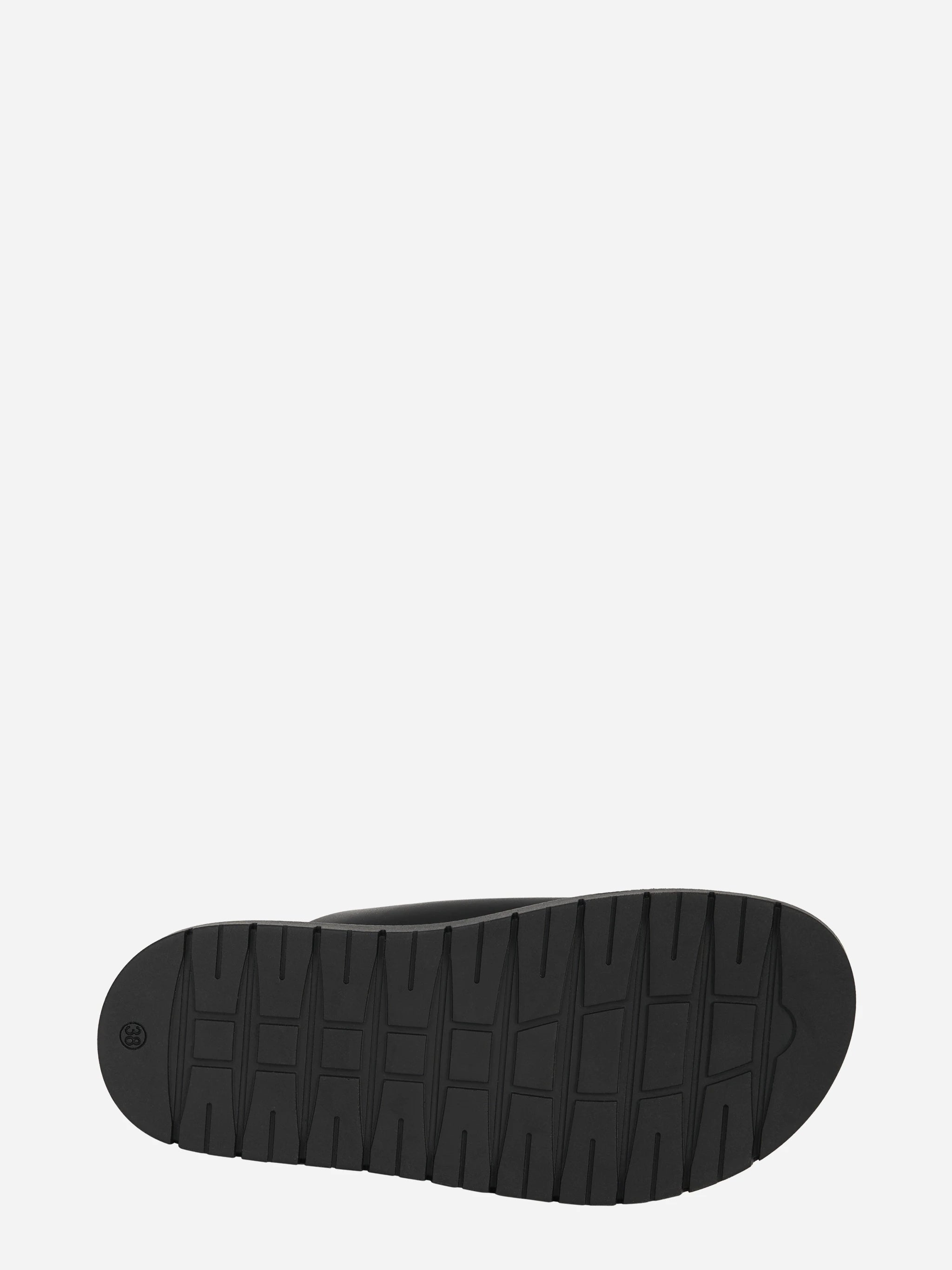 Sandalo flat nero con doppia fascia