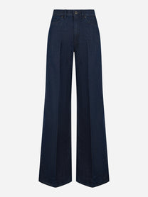 Jeans Cindy wide lag in cotone e lino