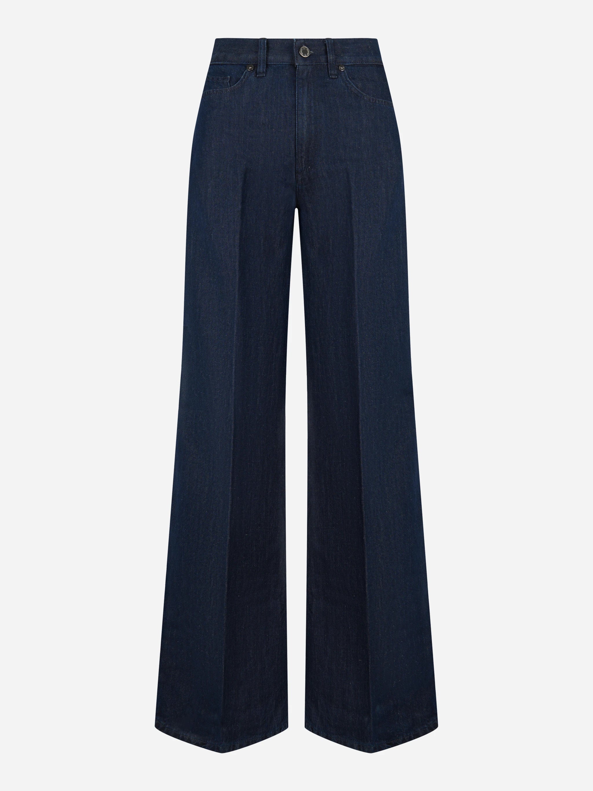 Jeans Cindy wide lag in cotone e lino