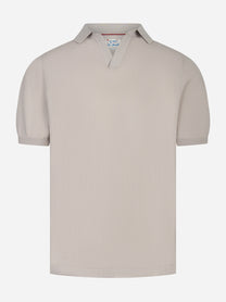 Polo skipper Sloan in cotone beige