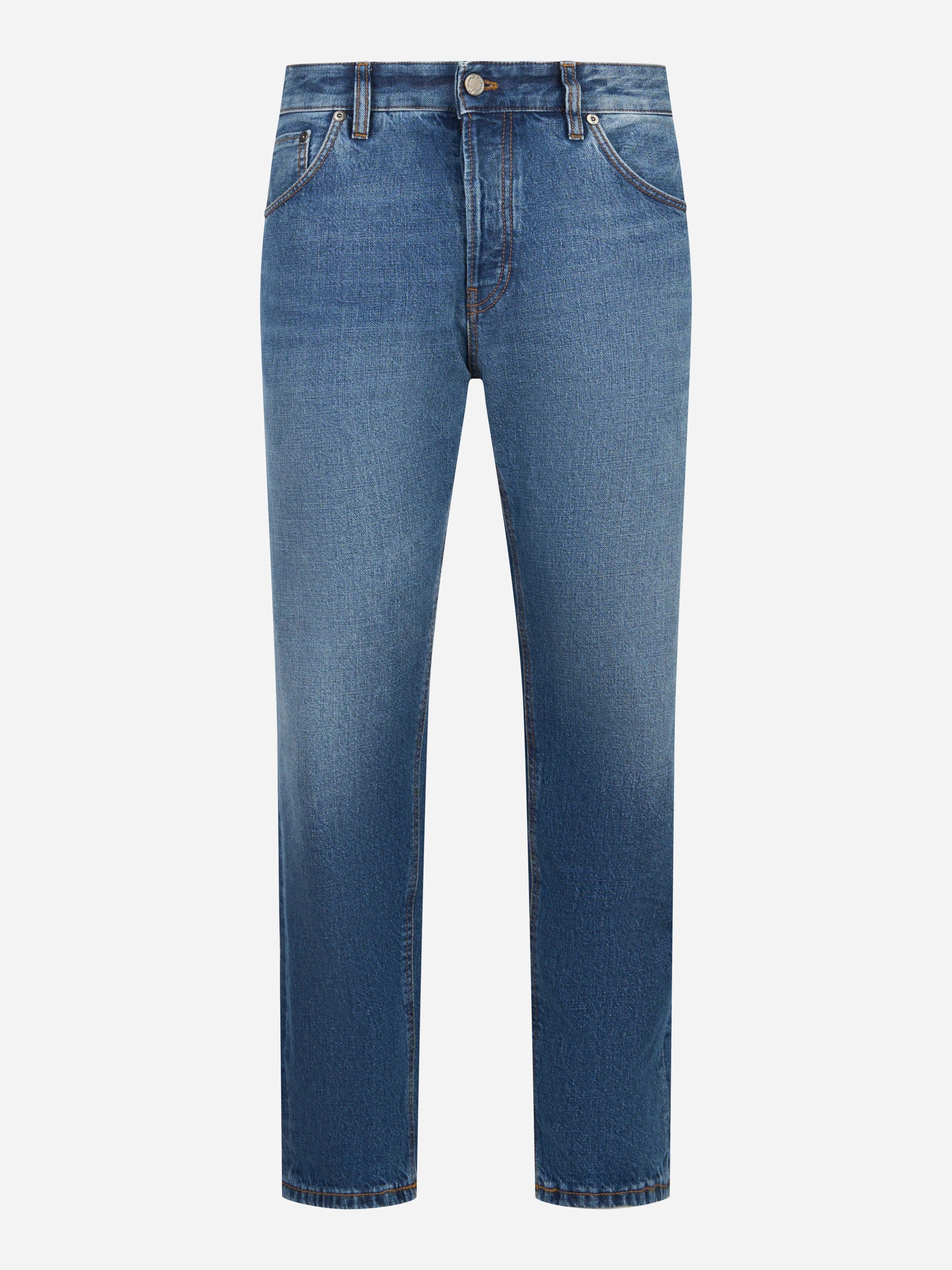 Jeans Rebel carrot fit in denim fermo blu