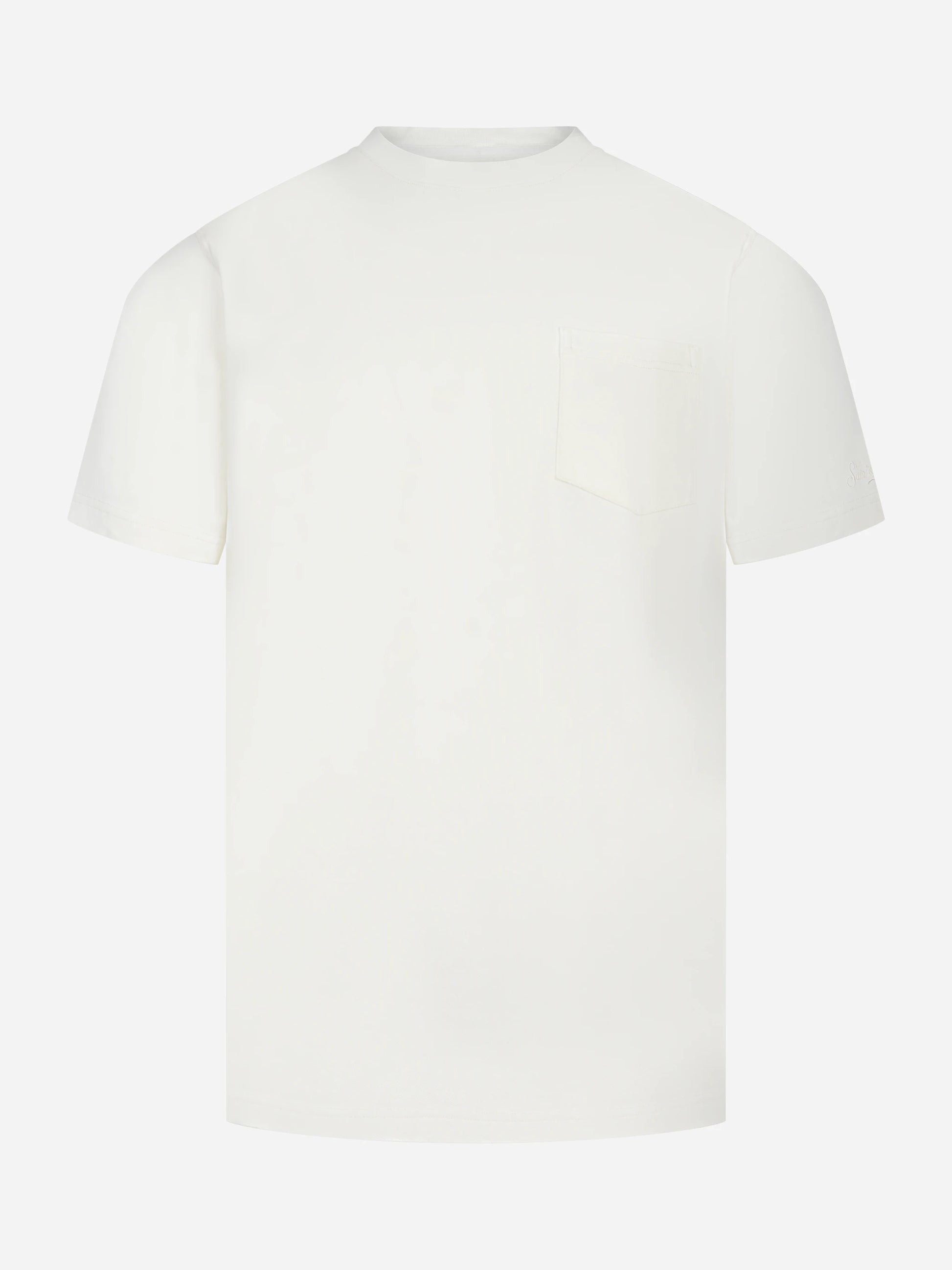 T-shirt girocollo Bakewell con taschino bianca