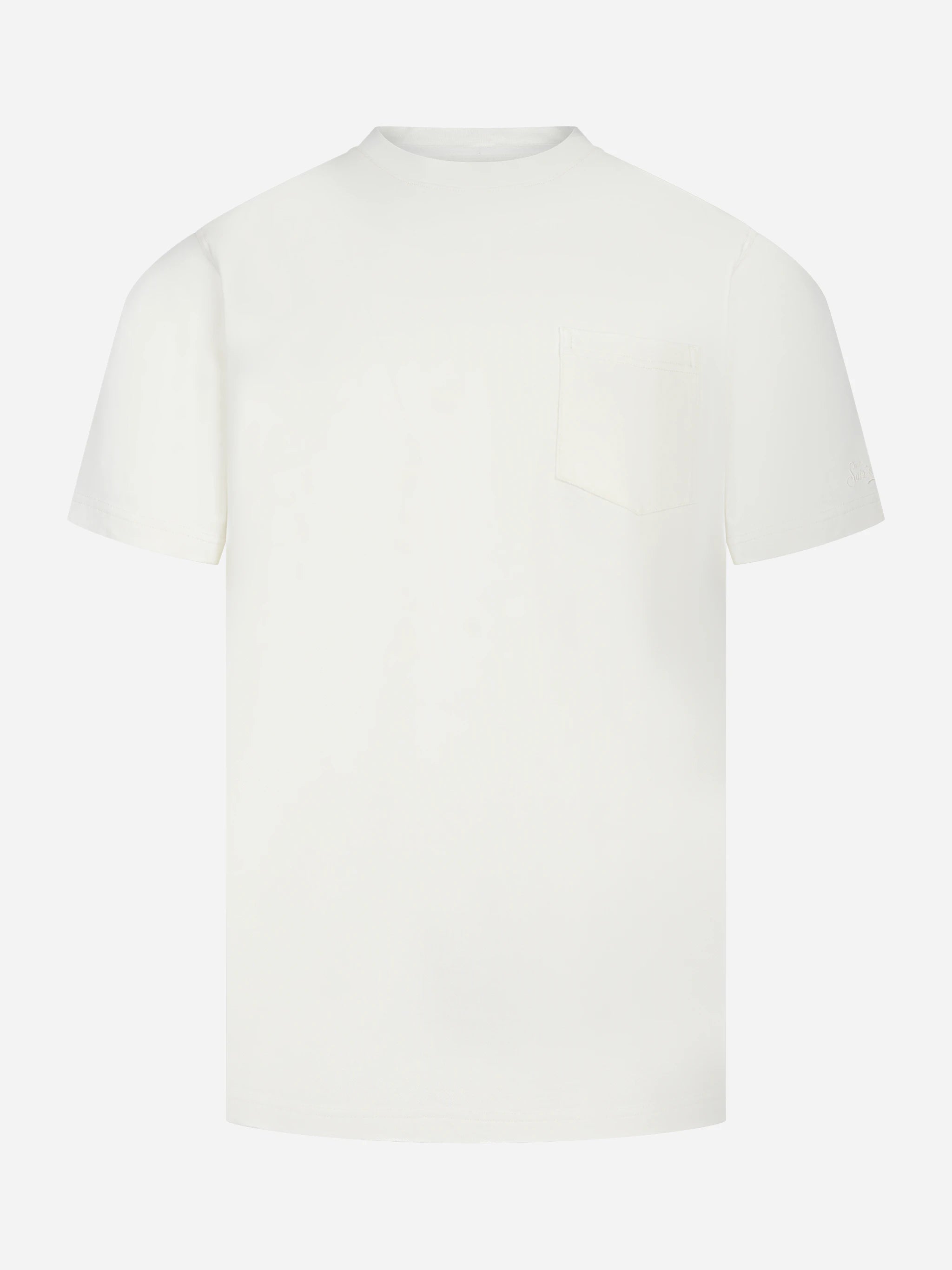 T-shirt girocollo Bakewell con taschino bianca