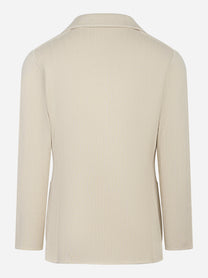 Giacca Maglia in cotone beige