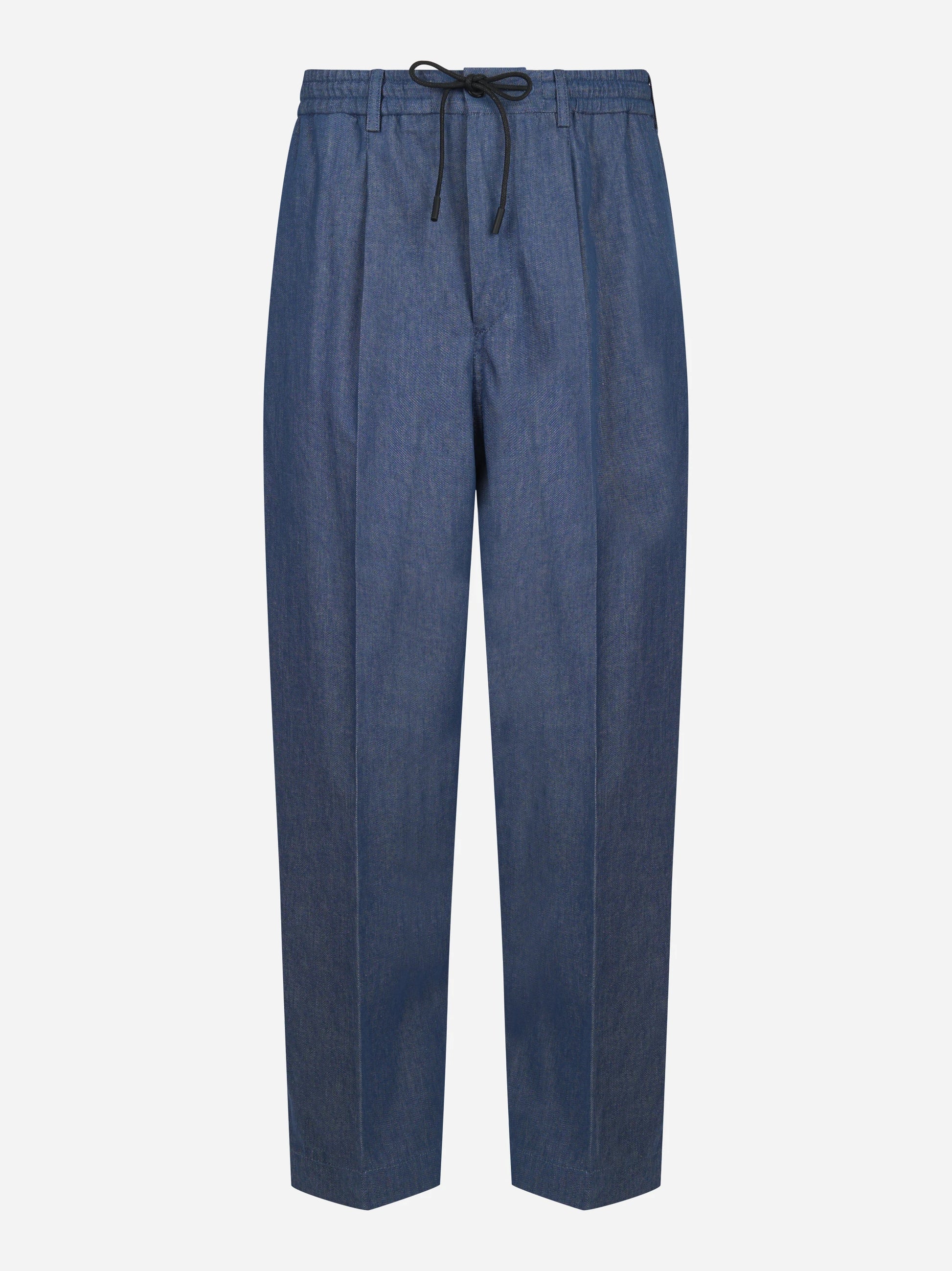 Pantalone work loose fit in cotione blu