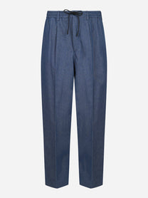 Pantalone work loose fit in cotione blu