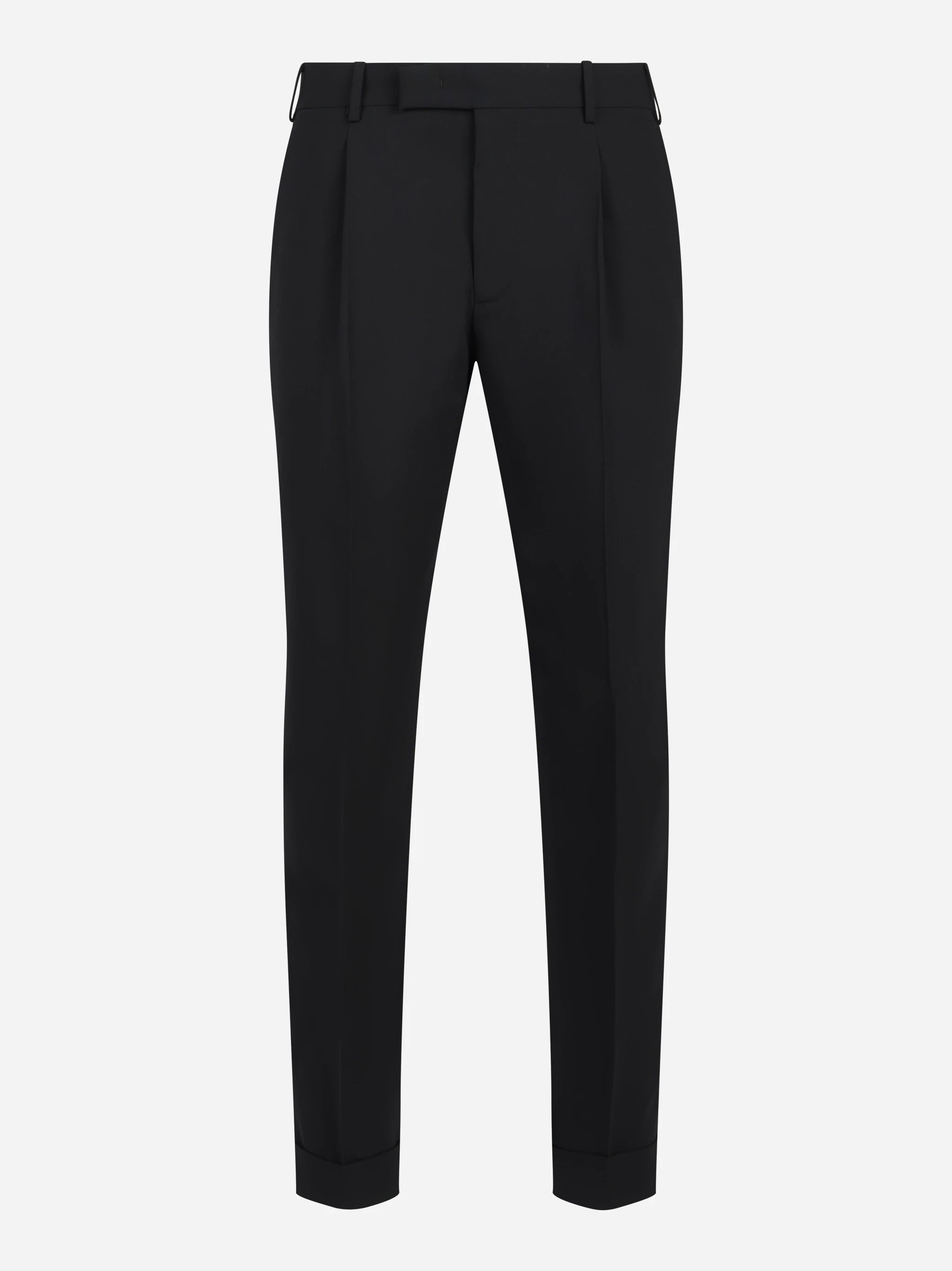 Pantalone Rebel in fresco lana stretch nero