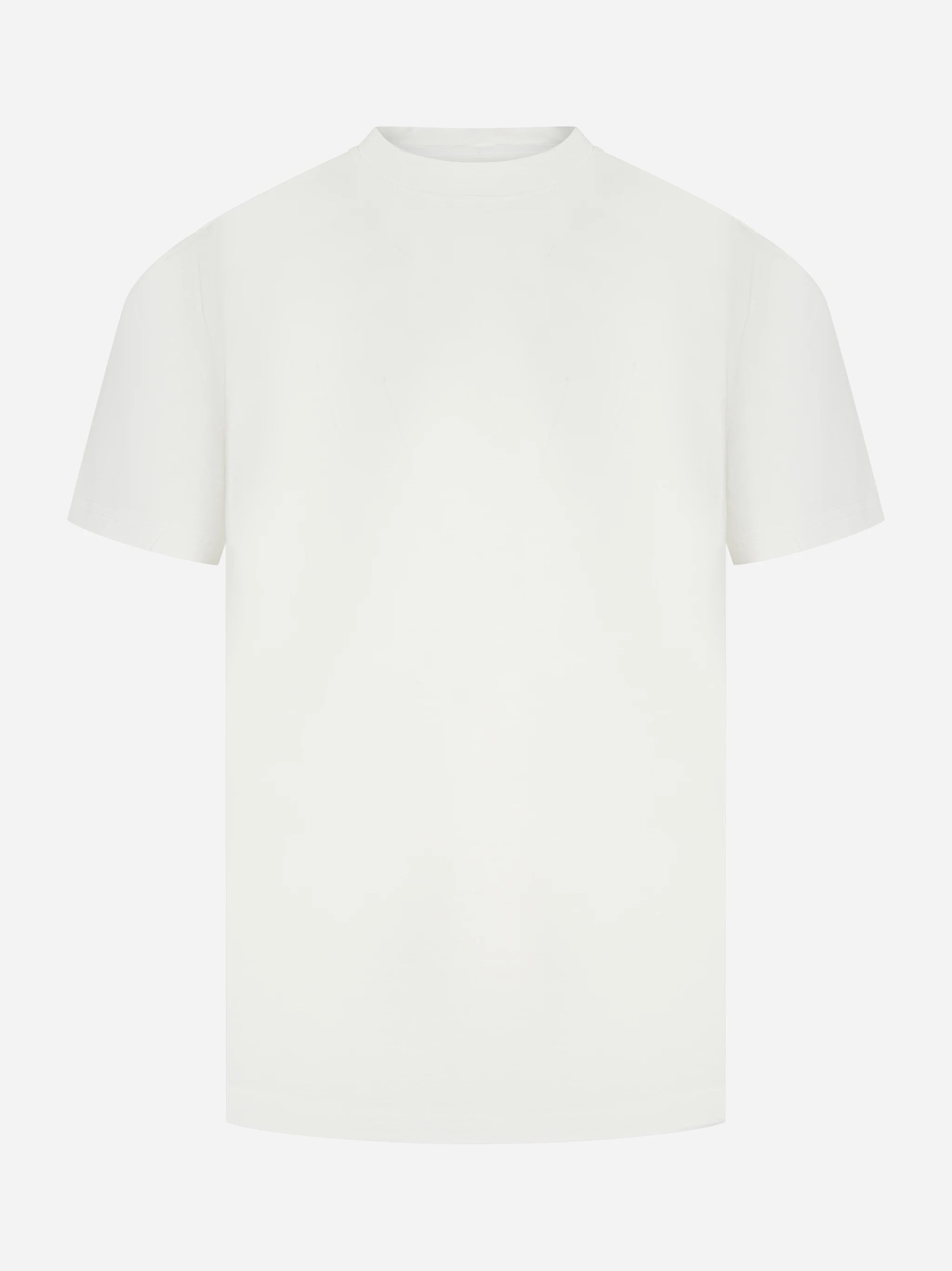 T-shirt manica corta in cotone bianco