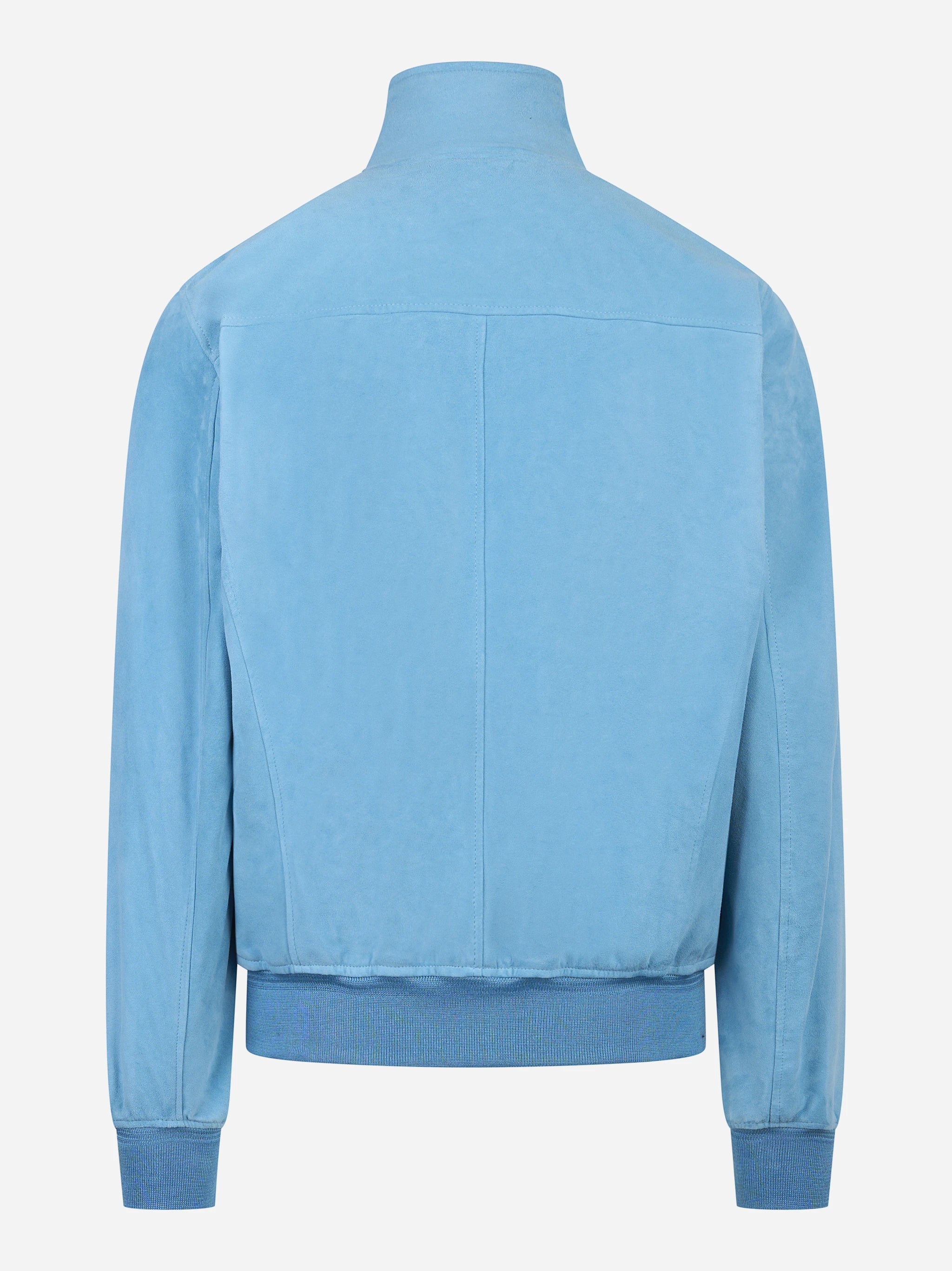 Bomber Jeff in pelle scamosciata celeste