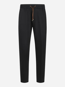 Pantalone in jersey di viscosa nero