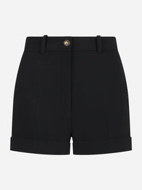 Shorts in crepe leggero nero