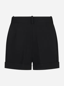 Shorts in crepe leggero nero