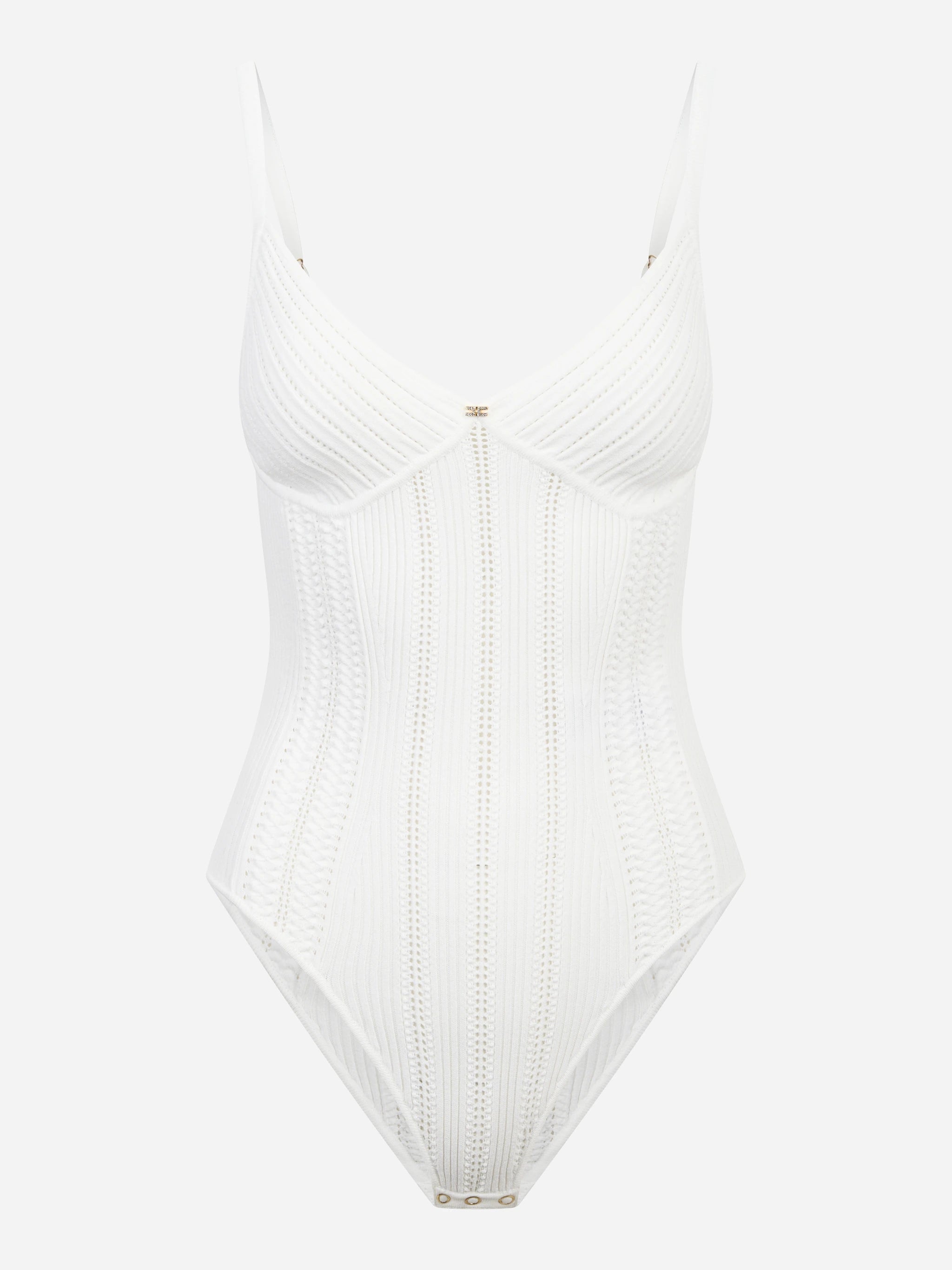 Body bianco in maglia à jour