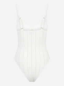 Body bianco in maglia à jour