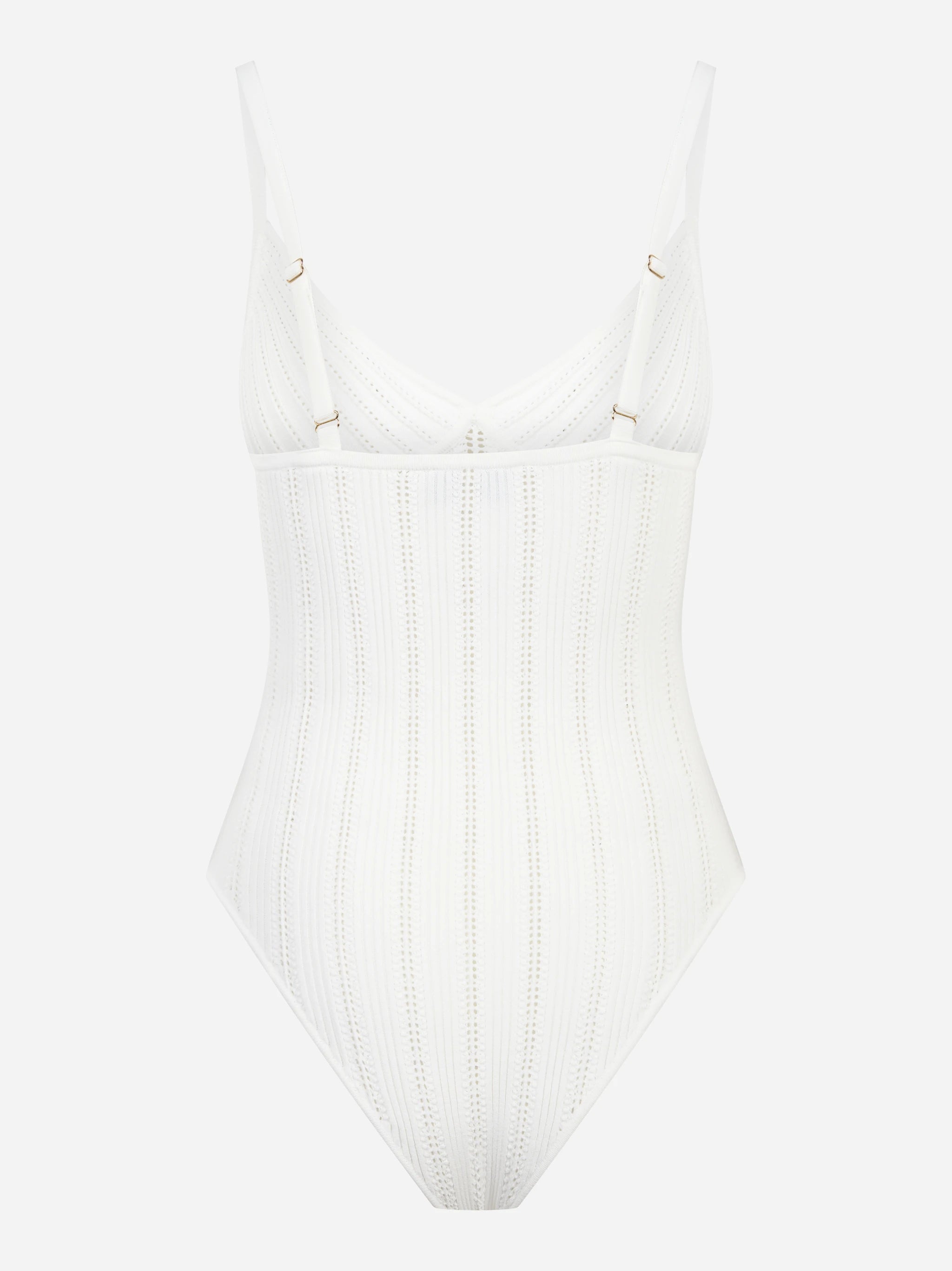 Body bianco in maglia à jour