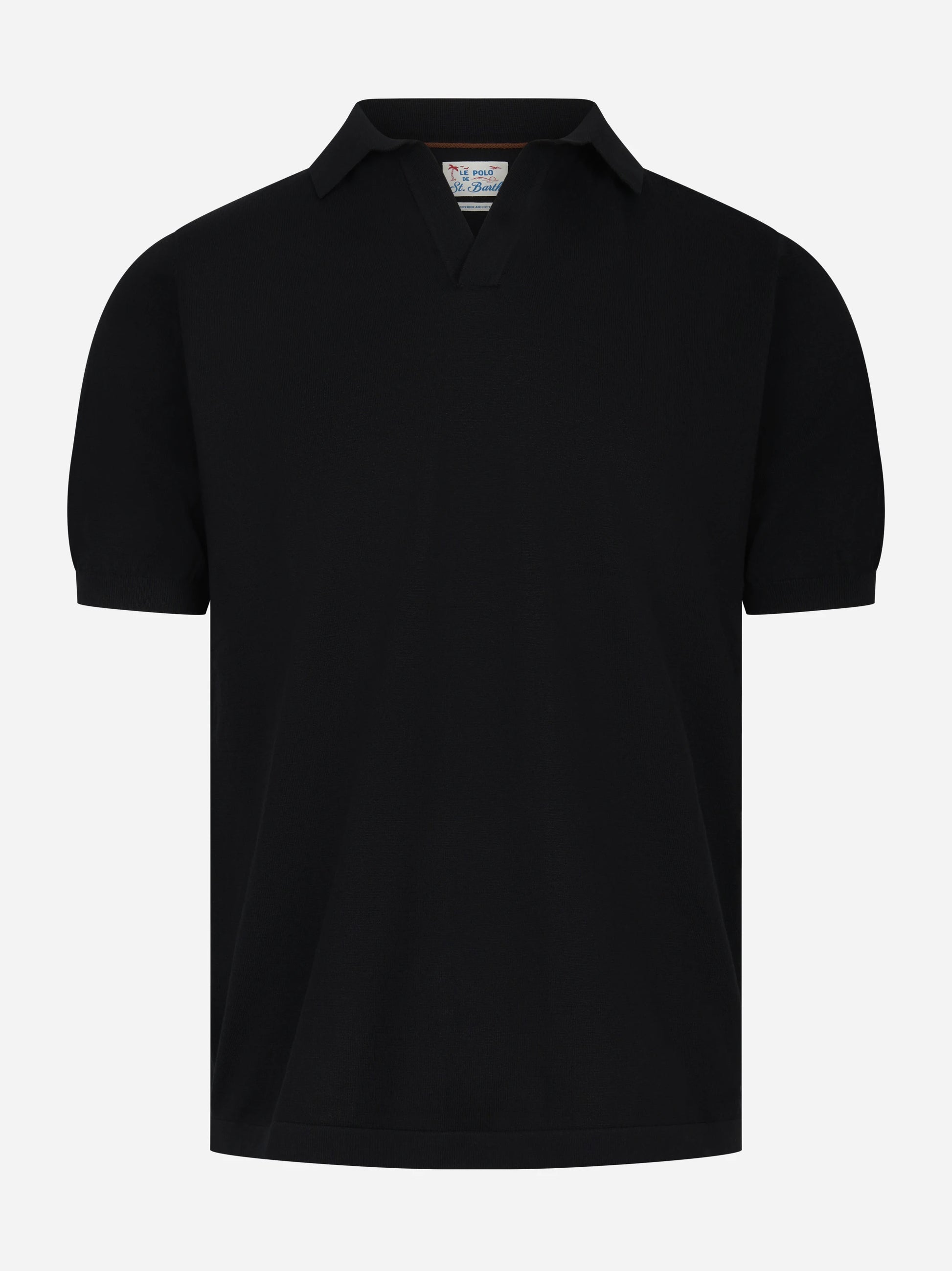 Polo skipper Sloan in cotone nero