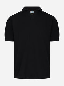 Polo skipper Sloan in cotone nero