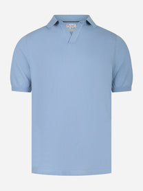 Polo skipper Sloan in cotone celeste