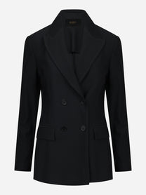 Blazer monopetto in jersey nero