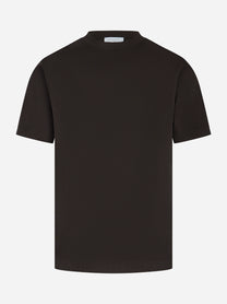 T-shirt slim in cotone marrone