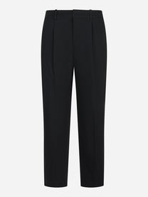 Pantalone Daisy con una pince in cotone stretch nero