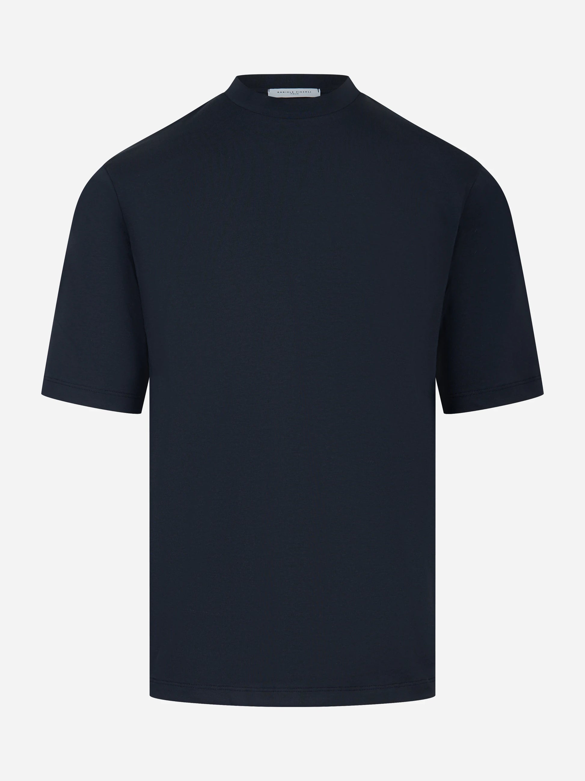 T-shirt in cotone stretch loose fit blu