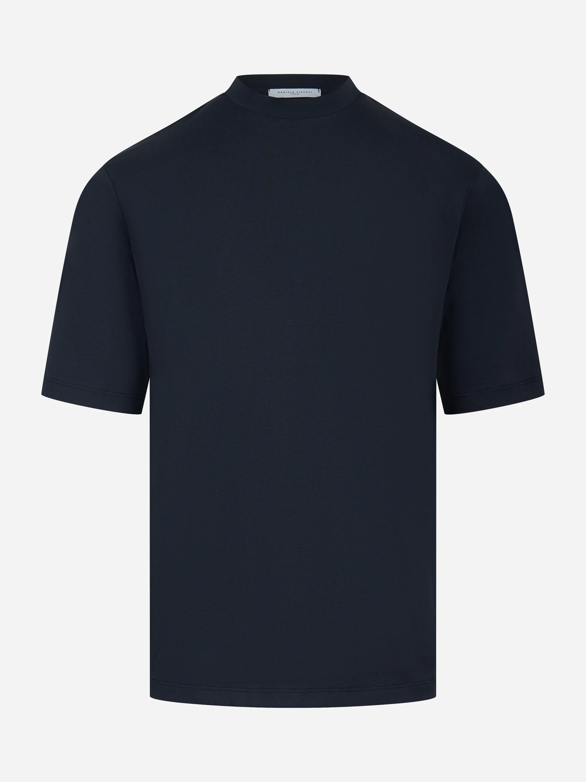 T-shirt in cotone stretch loose fit blu