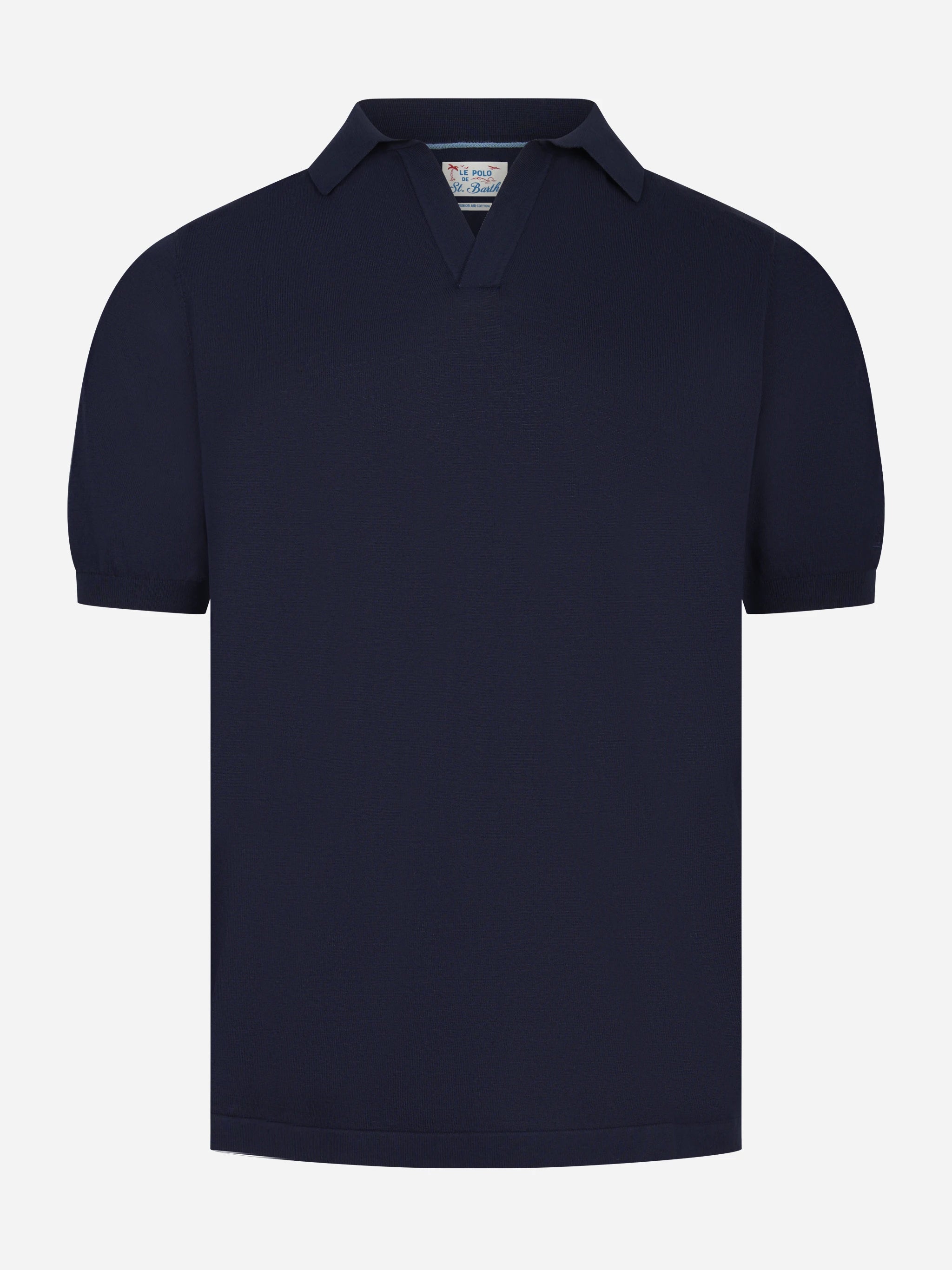 Polo skipper Sloan in cotone blu