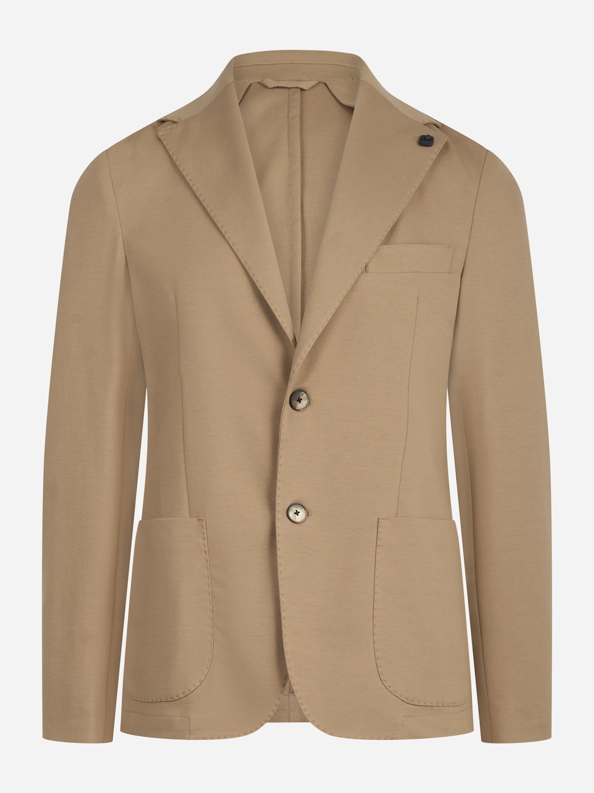 Blazer monopetto in jersey beige